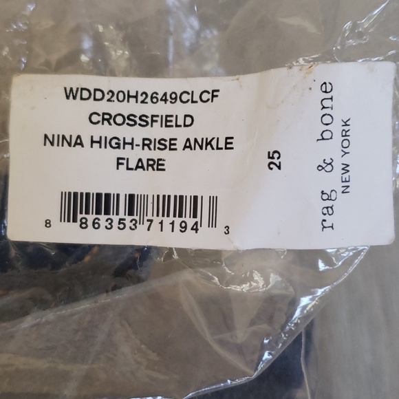 Rag & Bone Nina High-Rise Ankle Flare Jeans Weekends Size 25 NEW - Picture 17 of 17